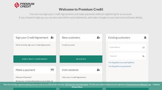 
                            3. Welcome to Premium Credit