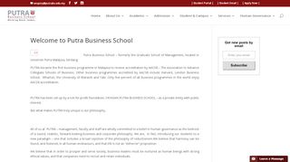 
                            4. Welcome to Putra Business School
