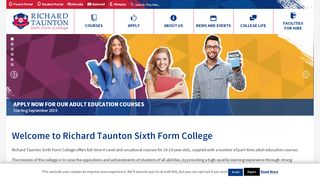 
                            7. Welcome to Richard Taunton Sixth Form College - Richard Taunton ...