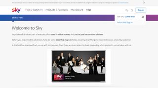 
                            2. Welcome to Sky | Sky Help | Sky.com