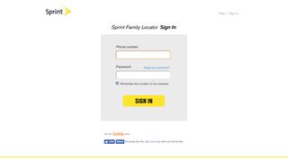 
                            7. Welcome to Sprint Family Locator : Sign In