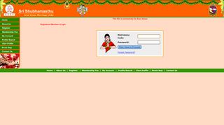 
                            7. Welcome to Sri Shubhamasthu - Login