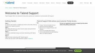 
                            1. Welcome to Talend Support - Talend Real-Time Open Source ...