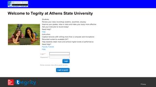 
                            8. Welcome to Tegrity at Athens State University