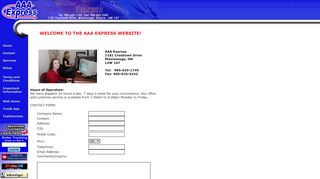 
                            9. WELCOME TO THE AAA EXPRESS WEBSITE!