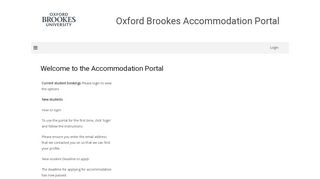 
                            11. Welcome to the Accommodation Portal - Oxford Brookes University