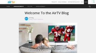 
                            7. Welcome To the AirTV Blog – AirTV Blog