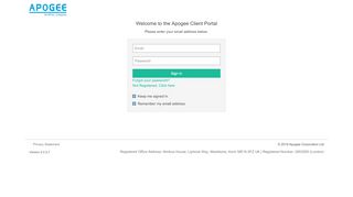 
                            1. Welcome to the Apogee Client Portal - Apogee Corporation Home ...