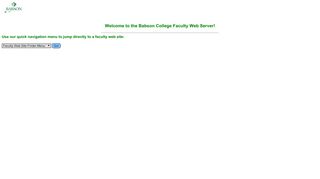 
                            6. Welcome to the Babson College Faculty Web Server