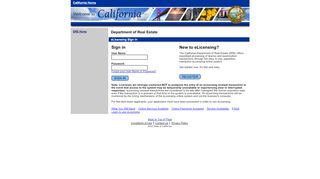 
                            2. Welcome to the California Department of Real Estate's eLicensing ...