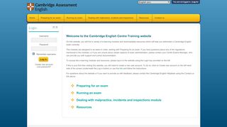 
                            9. Welcome to the Cambridge English Centre Training website