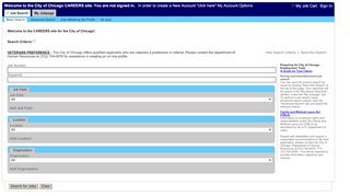 
                            9. Welcome to the CAREERS site for the City of Chicago! - Taleo