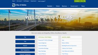 
                            2. Welcome to the City of Dallas, Texas