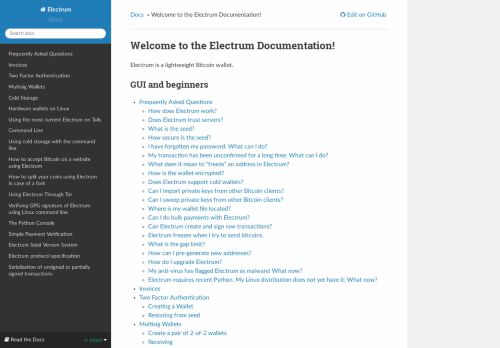 
                            9. Welcome to the Electrum Documentation! — …