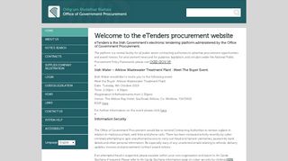
                            7. Welcome to the eTenders procurement website
