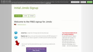 
                            3. Welcome to the FREE signup for Jimdo - Free Registration ...