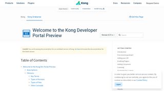 
                            3. Welcome to the Kong Developer Portal Preview - v0.31-x | Kong ...