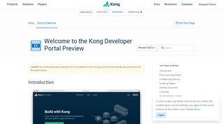 
                            6. Welcome to the Kong Developer Portal Preview - v0.33-x | Kong ...