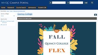 
                            5. Welcome to the MyQC portal - Main View | Home | Quincy College