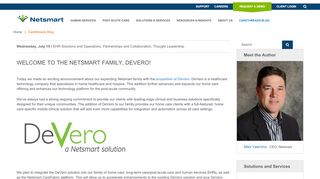 
                            3. Welcome to the Netsmart Family, DeVero! | Netsmart