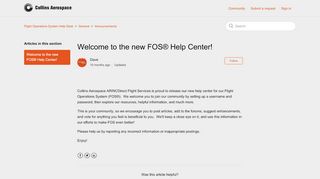 
                            6. Welcome to the new FOS® Help Center! – Flight Operations ...