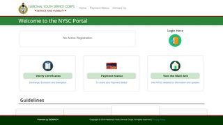 
                            5. Welcome to The NYSC Portal