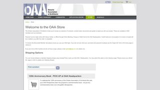 
                            3. Welcome to the OAA Store - Ontario Association of Architects