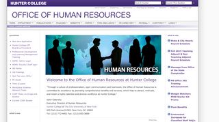 
                            4. Welcome to the Office of Human Resources at Hunter College ...