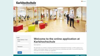 
                            3. Welcome to the online application at Karlshochschule