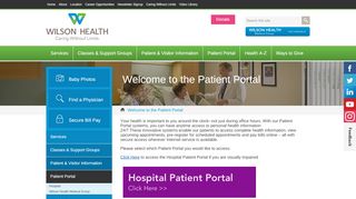 
                            3. Welcome to the Patient Portal | Wilson Health