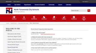 
                            5. Welcome to the Portal / FAQ - Parent Portal