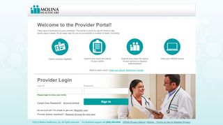 
                            5. Welcome to the Provider Portal! - Molina Healthcare