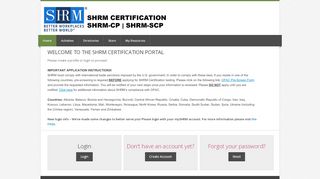 
                            7. Welcome to the SHRM Certification Portal