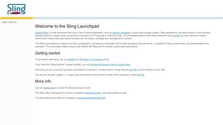 
                            3. Welcome to the Sling Launchpad - Bund