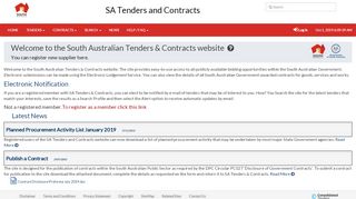 
                            5. Welcome to the South Australian Tenders & Contracts website