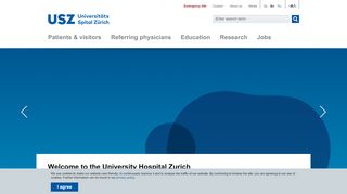 
                            5. Welcome to the University Hospital Zurich - en.usz.ch