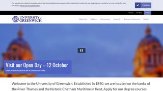 
                            7. Welcome to the University of Greenwich, London