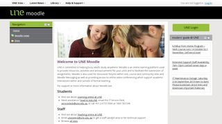 
                            8. Welcome to UNE Moodle