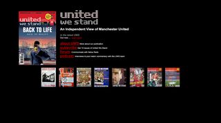 
                            4. Welcome to United We Stand, the Manchester United Fanzine