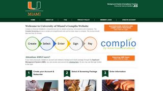 
                            7. Welcome to University of Miami's Complio Website