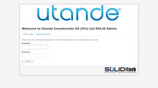 
                            4. Welcome to Utande Investments US (Pvt) Ltd SOLID Admin