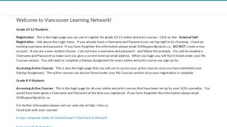 
                            6. Welcome to Vancouver Learning Network! - Login ...