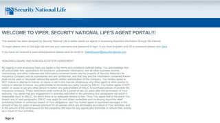 
                            5. welcome to viper, security national life's agent portal!!!