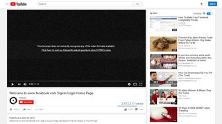 
                            8. Welcome to www.facebook.com Signin/Login Home Page - YouTube