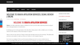 
                            5. WELCOME TO XIKAYA AFFILATION SERVICES | SCAM | REVIEW