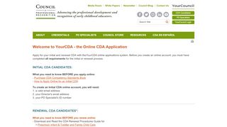 
                            4. Welcome to YourCDA - the Online CDA Application - Council ...