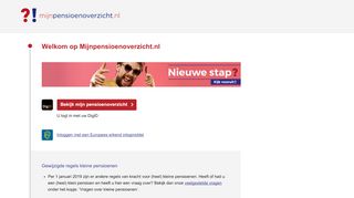 
                            7. Welkom op Mijnpensioenoverzicht.nl