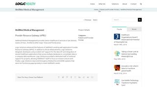 
                            8. WellMed Medical Management Provider Portal - Logic Health