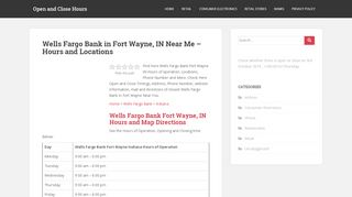 
                            5. Wells Fargo Bank in Fort Wayne, IN Near Me – Hours and ...