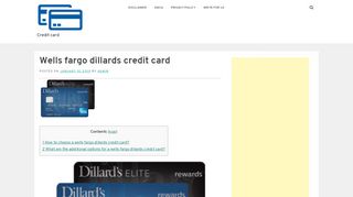 
                            5. Wells fargo dillards credit card - Credit card